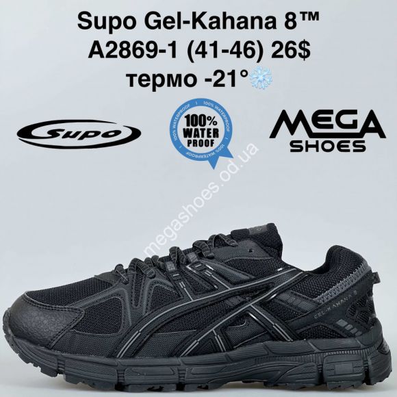 Мужская обувь - Мужские кроссовки Supo Gel-Kahana 8™ термо -21° A2869-1 SU - купить оптом в Одессе Мужская обувь - Мужские кроссовки Supo Gel-Kahana 8™ термо -21° A2869-1 SU - купить оптом в Одессе