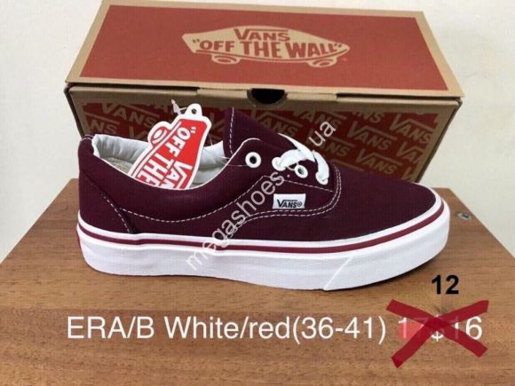 Женская обувь - Кеды Vans ERA/B White/Red FB - купить оптом в Одессе Женская обувь - Кеды Vans ERA/B White/Red FB - купить оптом в Одессе