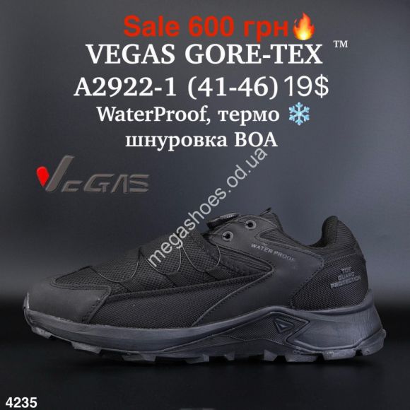 Мужская обувь - Мужские кроссовки Supo Vegas Gore-Tex™ Waterproof, термо, шнуровка BOA A2922-1 ER - купить оптом в Одессе