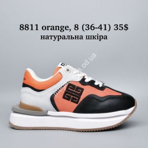 Кроссовки Givenchy натуральная кожа 8811 orange AF