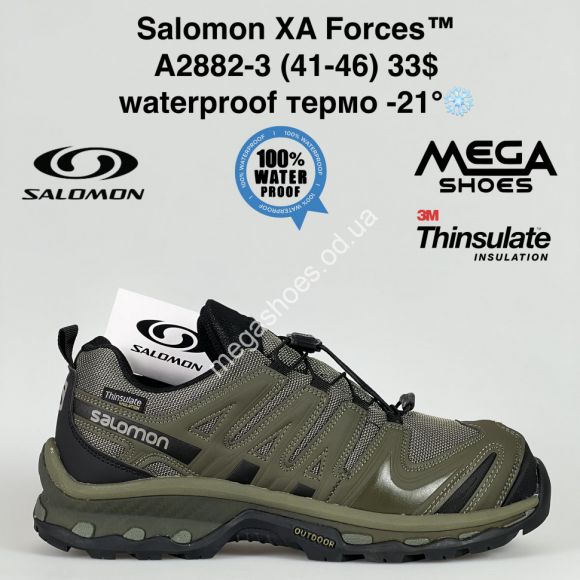 Мужская обувь - Мужские кроссовки Salomon XA Forces™ waterproof термо -21° A2882-3 BH - купить оптом в Одессе