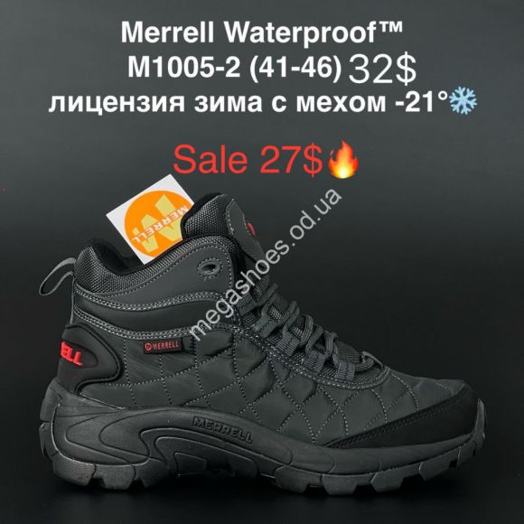 Мужская обувь - Мужские ботинки Merrell Waterproof™ лицензия зима с мехом -21° M1005-2 KL - купить оптом в Одессе