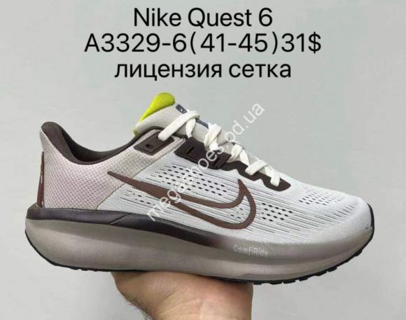 Мужская обувь - Мужские кроссовки Nike Quest 6™ лицензия, сетка A3329-6 SU - купить оптом в Одессе