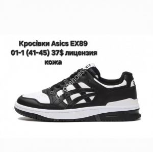 Мужские кроссовки Asics EX89 лицензия кожа black 01-1 CP