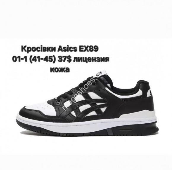 Мужская обувь - Мужские кроссовки Asics EX89 лицензия кожа black 01-1 CP - купить оптом в Одессе