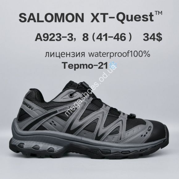 Мужская обувь - Мужские кроссовки Salomon XT-Quest™ термо -21° A923-3 FU - купить оптом в Одессе