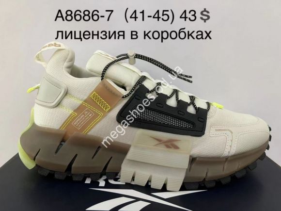 Мужская обувь - Мужские кроссовки Reebok лицензия A8686-7 AN - купить оптом в Одессе Мужская обувь - Мужские кроссовки Reebok лицензия A8686-7 AN - купить оптом в Одессе