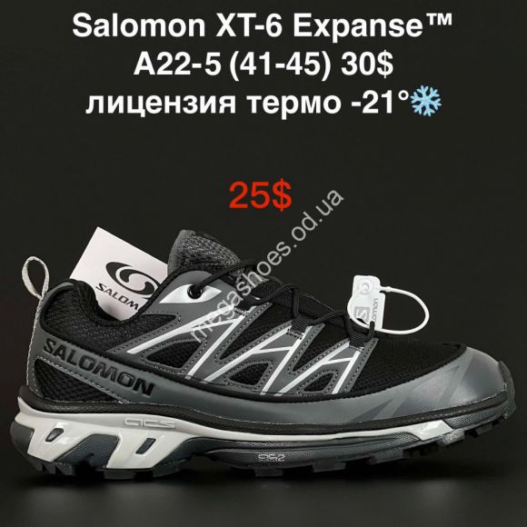 Мужская обувь - Мужские кроссовки Salomon XT-6 Expanse™ лицензия, термо -21° A22-5 NA - купить оптом в Одессе