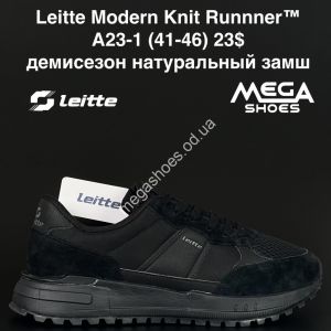 Мужские кроссовки Leitte Modern Knit Runner™ демисезон, натуральный замш A23-1 NA