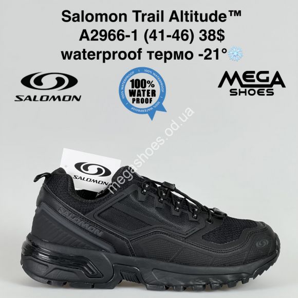 Мужская обувь - Мужские кроссовки Salomon Trail Altitude™ waterproof термо -21° A2966-1 SU - купить оптом в Одессе