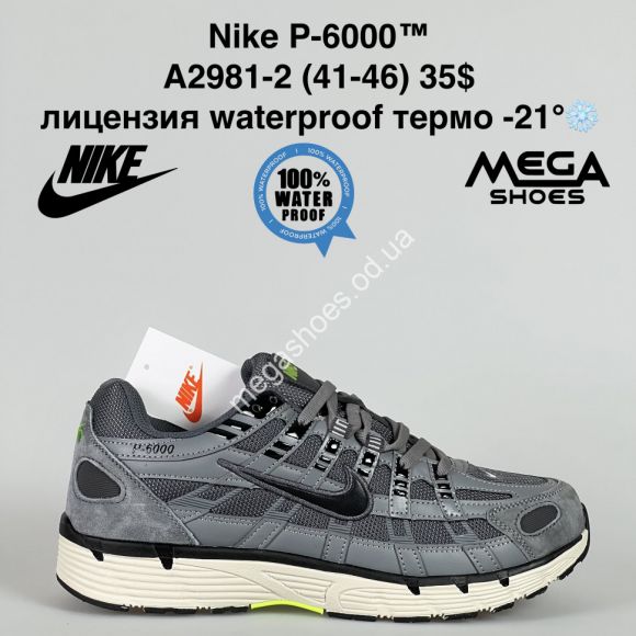 Мужская обувь - Мужские кроссовки Nike P-6000™ лицензия waterproof термо -21° A2981-2 SU - купить оптом в Одессе