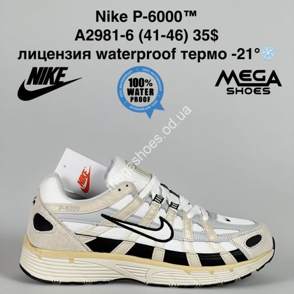 Мужская обувь - Мужские кроссовки Nike P-6000™ лицензия waterproof термо -21° A2981-6 SU - купить оптом в Одессе
