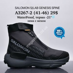Мужские кроссовки Salomon S/Lab Genesis Spine WaterProof, термо -21°, зима с мехом A3267-2 SU