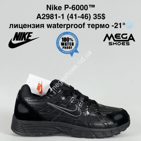 Мужская обувь - Мужские кроссовки Nike P-6000™ лицензия waterproof термо -21° A2981-1 SU - купить оптом в Одессе