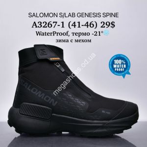 Мужские кроссовки Salomon S/Lab Genesis Spine WaterProof, термо -21°, зима с мехом A3267-1 SU