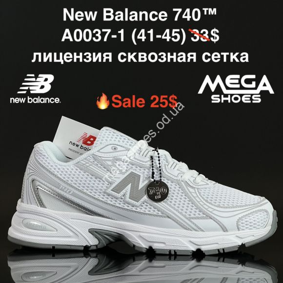 Мужская обувь - Мужские кроссовки New Balance 740 лицензия, сквозная сетка A0037-1 FL - купить оптом в Одессе