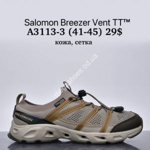 Мужские кроссовки Salomon Breezer Vent™ кожа, сетка A3113-3 SU