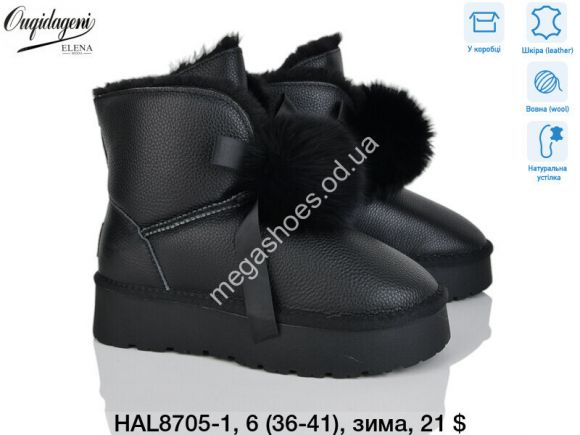 Женская обувь - Угги Elena зима HAL8705-1 DG - купить оптом в Одессе