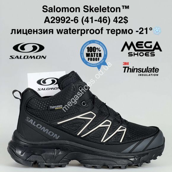 Мужская обувь - Мужские кроссовки Salomon Skeleton™ лицензия waterproof термо -21° A2992-6 BH - купить оптом в Одессе