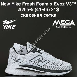 Мужские кроссовки New Yike Fresh Foam x Evoz V3™ сквозная сетка A265-5 AN