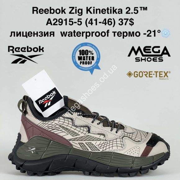 Мужская обувь - Мужские кроссовки Reebok Zig Kinetica 2.5™ лицензия waterproof термо -21° A2915-5 BH - купить оптом в Одессе