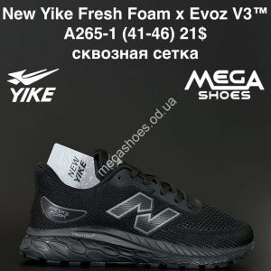 Мужские кроссовки New Yike Fresh Foam x Evoz V3™ сквозная сетка A265-1 AN