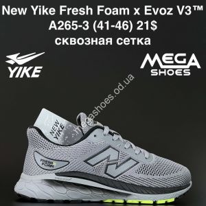 Мужские кроссовки New Yike Fresh Foam x Evoz V3™ сквозная сетка A265-3 AN