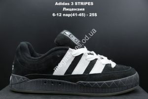 Мужские кроссовки Adidas 3 STRIPES лицензия Black/White LV