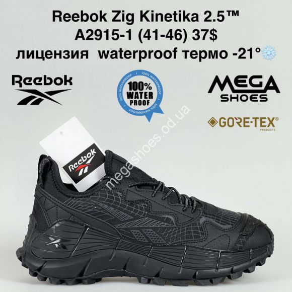 Мужская обувь - Мужские кроссовки Reebok Zig Kinetica 2.5™ лицензия waterproof термо -21° A2915-1 BH - купить оптом в Одессе
