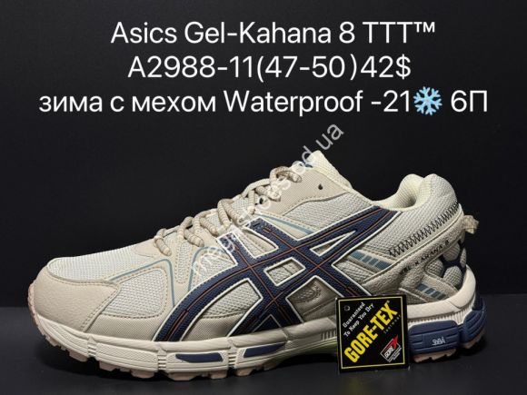 Мужская обувь - Мужские кроссовки Asics Gel-Kahana 8 TTT™ великаны зима с мехом Waterproof A2988-11 SU - купить оптом в Одессе