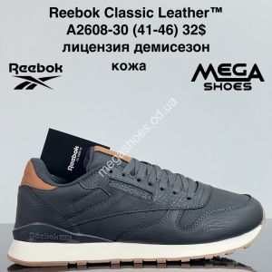 Мужские кроссовки Reebok Leather™ лицензия, демисезон, кожа A2608-30 ZS
