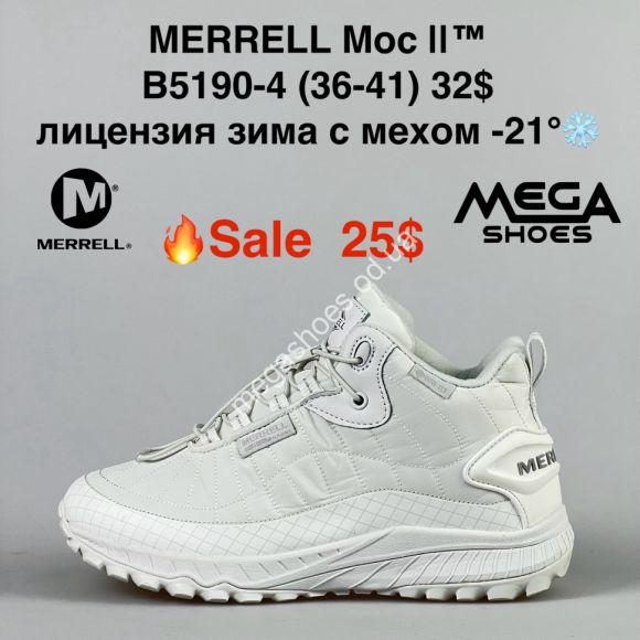 Женская обувь - Кроссовки Merrell Moc II™ лицензия, зима с мехом -21° B5190-4 PT - купить оптом в Одессе