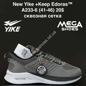 Мужские кроссовки New Yike +Keep Edoras™ сквозная сетка A233-6 AN Мужские кроссовки New Yike +Keep Edoras™ сквозная сетка A233-6 AN