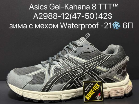 Мужская обувь - Мужские кроссовки Asics Gel-Kahana 8™ великаны waterproof зима с мехом -21° A2988-12 SU - купить оптом в Одессе