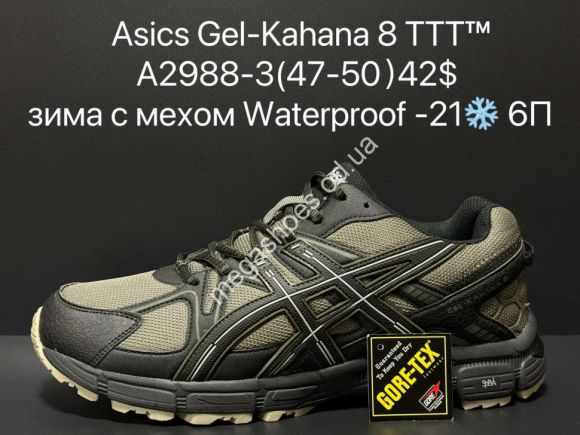 Мужская обувь - Мужские кроссовки Asics Gel-Kahana 8™ великаны waterproof зима с мехом -21° A2988-3 SU - купить оптом в Одессе
