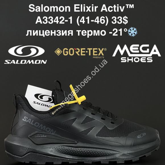 Мужская обувь - Мужские кроссовки Salomon Elixir Activ™ лицензия, термо -21° A3342-1 AN - купить оптом в Одессе