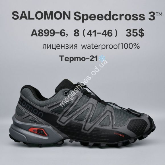Мужская обувь - Мужские кроссовки Salomon Speedcross 3™ лицензия, waterproof 100%, термо -21° A899-6 FU - купить оптом в Одессе