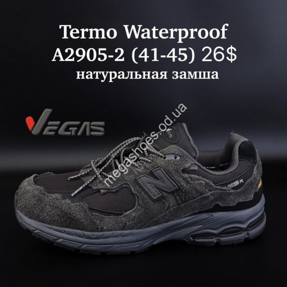 Мужская обувь - Мужские кроссовки Supo Vegas 2002R Termo Waterproof натуральная замша A2905-2 SU - купить оптом в Одессе