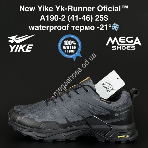 Мужская обувь - Мужские кроссовки New Yike Yk-Runner Oficial™ waterproof термо -21° A190-2 AN - купить оптом в Одессе