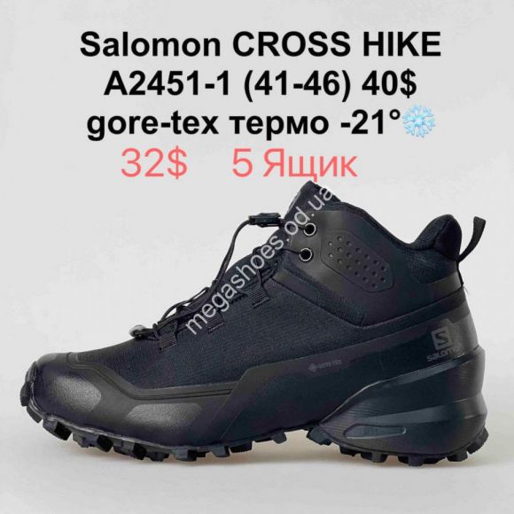 Мужская обувь - Мужские кроссовки Salomon Cross Hike Gore-Tex термо A2451-1 VS - купить оптом в Одессе Мужская обувь - Мужские кроссовки Salomon Cross Hike Gore-Tex термо A2451-1 VS - купить оптом в Одессе