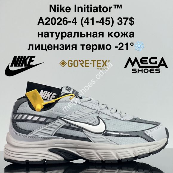 Мужская обувь - Мужские кроссовки Nike Initiaro™ натуральная кожа, лицензия, термо -21° A2026-4 ZS - купить оптом в Одессе