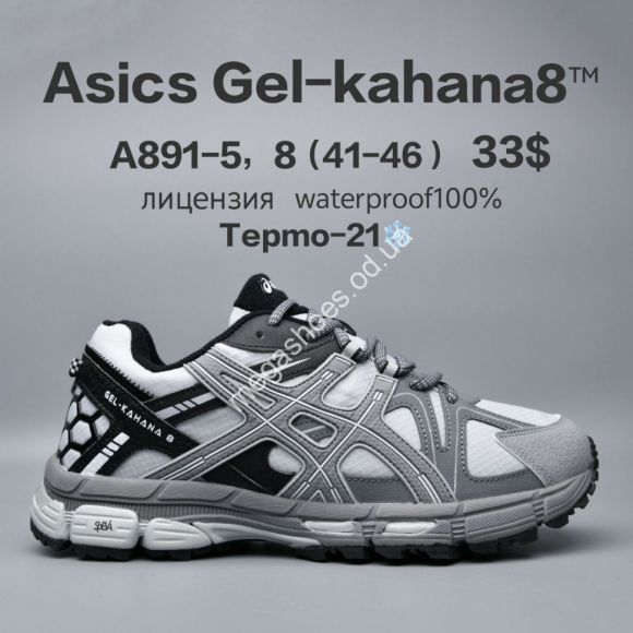 Мужская обувь - Мужские кроссовки Asics Gel-Kahana 8™ лицензия, waterproof 100%, термо -21° A891-5 FU - купить оптом в Одессе