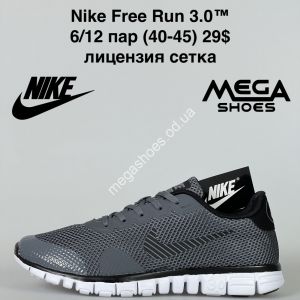 Мужские кроссовки Nike Free Run 3.0™ лицензия, сетка Dark Grey GS