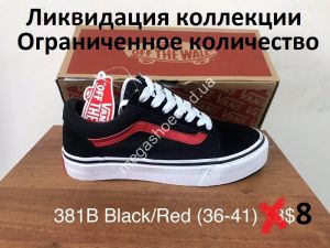 Кеды Vans 381B Black/Red FB