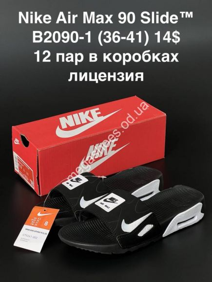 Женская обувь - Шлепанцы Nike Air Max 90 Slide B2090-1 AN - купить оптом в Одессе